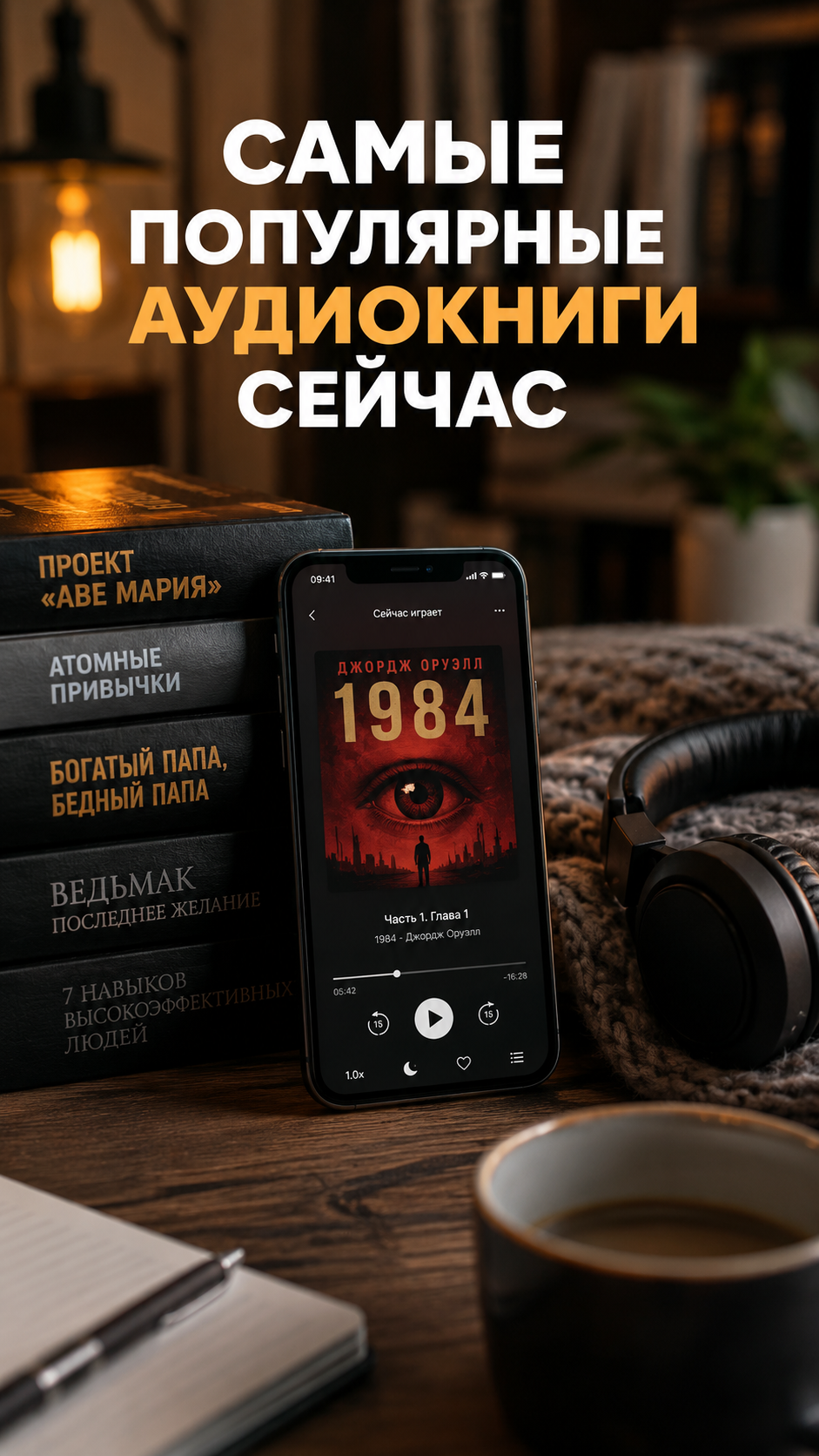 Самые популярные аудиокниги сейчас: что слушают в 2026 году