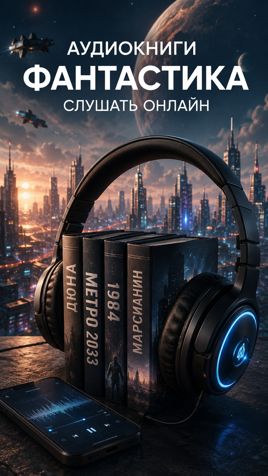 Аудиокниги фантастика слушать онлайн — лучшие миры, которые захватывают с первых минут